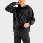 custom made men hoodies black