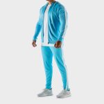 custom made men hoodies sky blue - Image 2