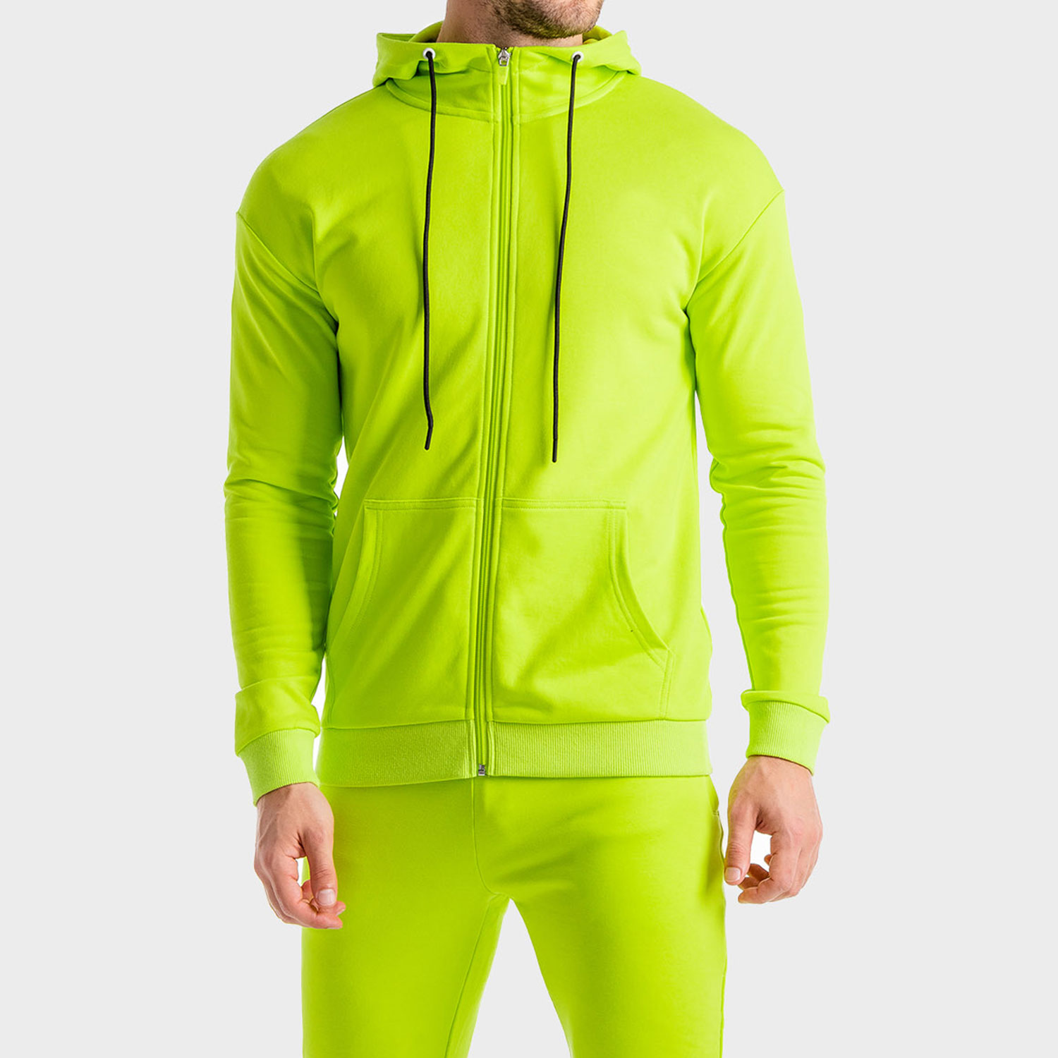 70.jpg custom made men hoodies lime green - Image 1