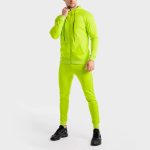 custom made men hoodies lime green - Image 2