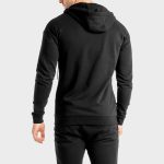 custom made men hoodies fully black - Image 5