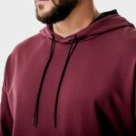 custom made men hoodies mehroon - Image 5