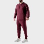 custom made men hoodies mehroon - Image 3